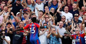 Crystal Palace - Fans at the Holmesdale Singing Section