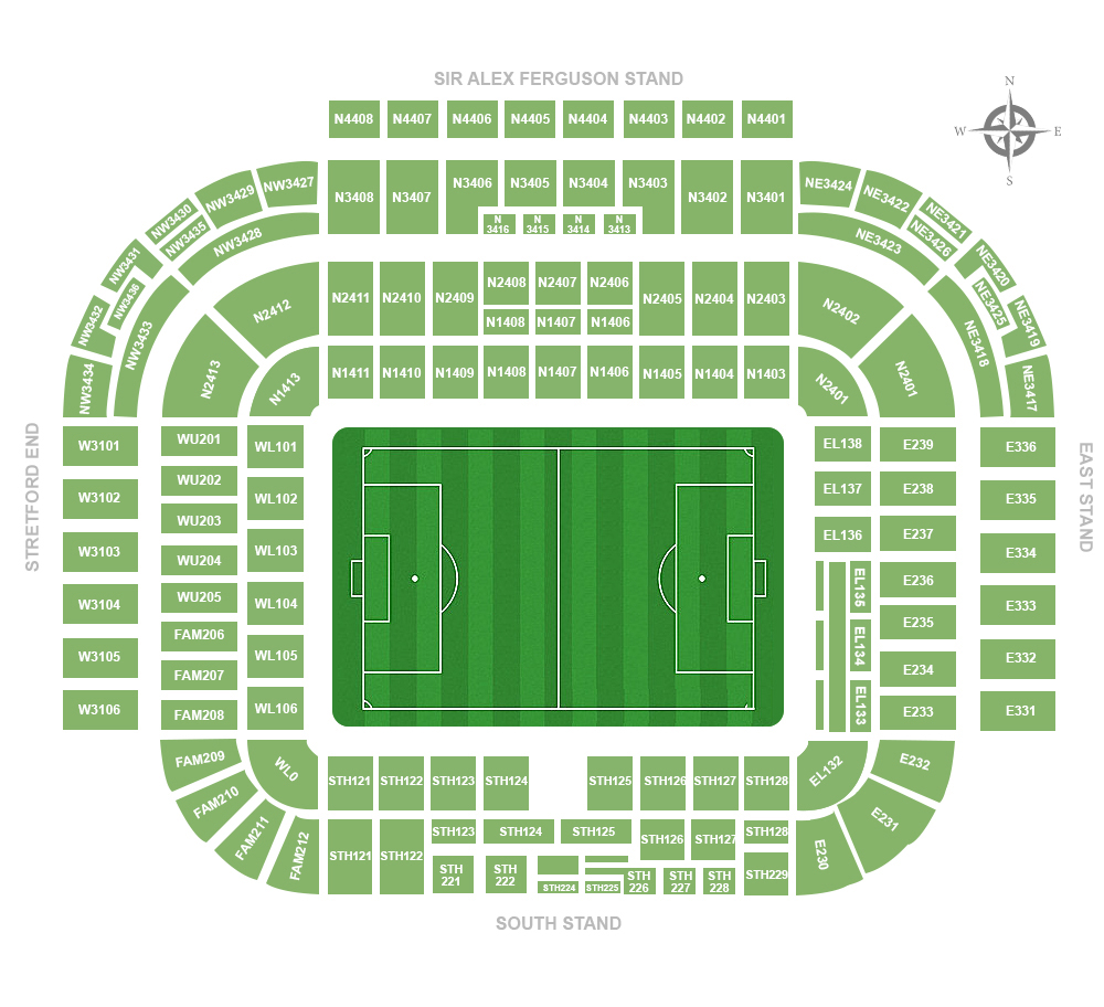 Real Madrid Vs Manchester United Seating Chart