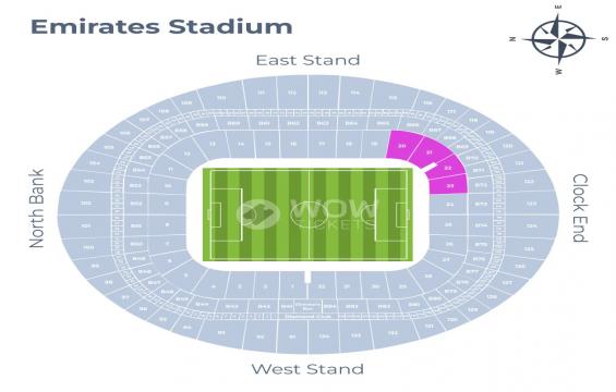 Anfield seating chart – Away Fans Section