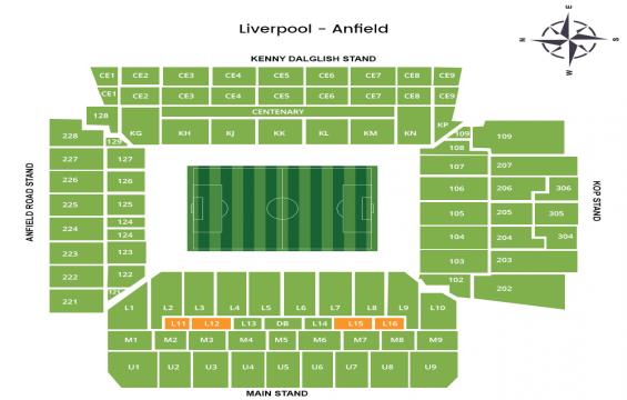 Anfield seating chart – Beat Lounge