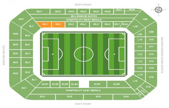 Stamford Bridge seating chart – Zola Suite or Wise Suite