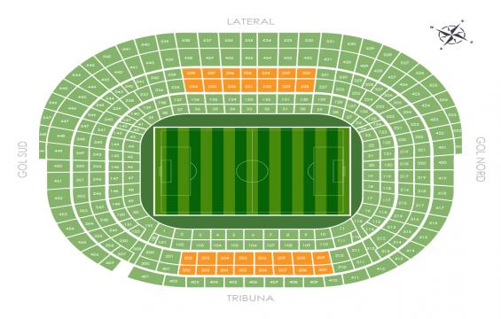 Camp Nou seating chart – Long Side 2nd Tier Center