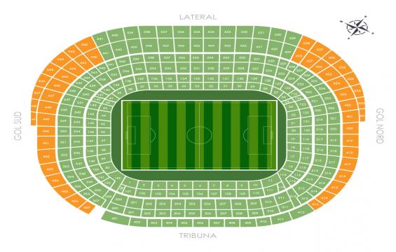 Camp Nou seating chart – Short Side 3rd & 4th Tiers