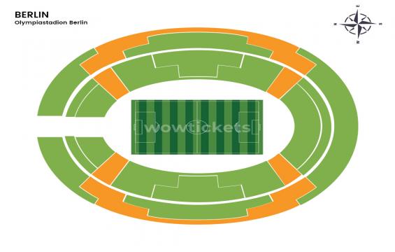 Olympiastadion Berlin seating chart – Category 2
