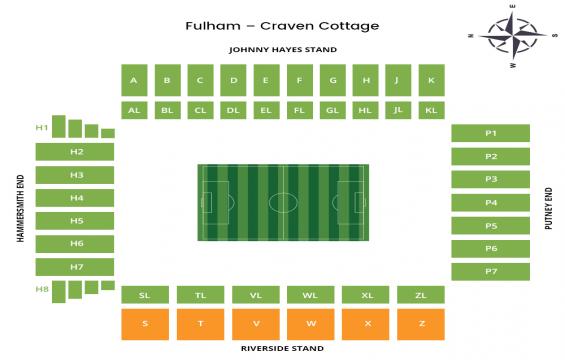 Craven Cottage seating chart – The Crabtree Hospitality