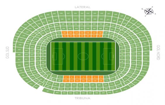 Camp Nou seating chart – Long Side 1st Tier Center