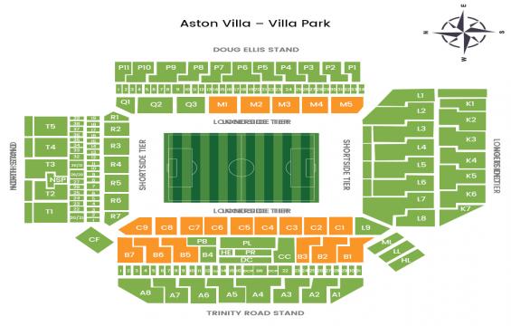 Villa Park seating chart – Long Side Lower Tier