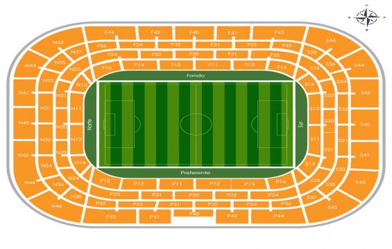 Estadio Ramon Sanchez Pizjuan seating chart – Single Ticket