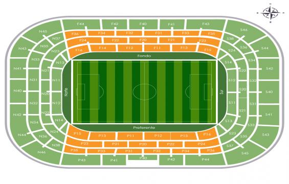 Estadio Ramon Sanchez Pizjuan seating chart – Long Side Lower Tier