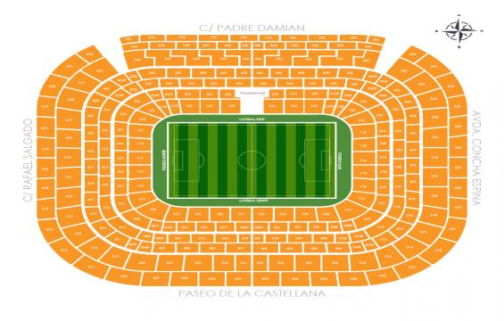 Estadio Santiago Bernabeu seating chart – Best Available