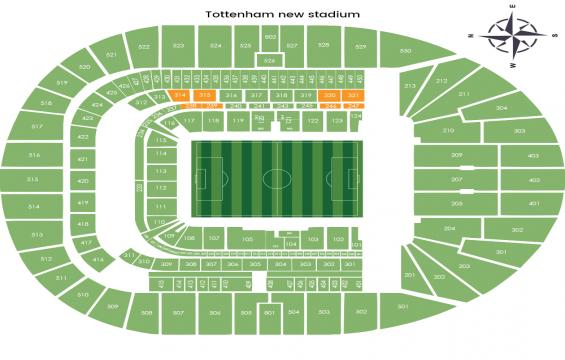 Tottenham Hotspur Stadium seating chart – The Travel Club - Any Middle Tier