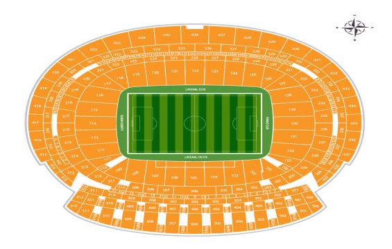 Estadio Wanda Metropolitano seating chart – Single Ticket