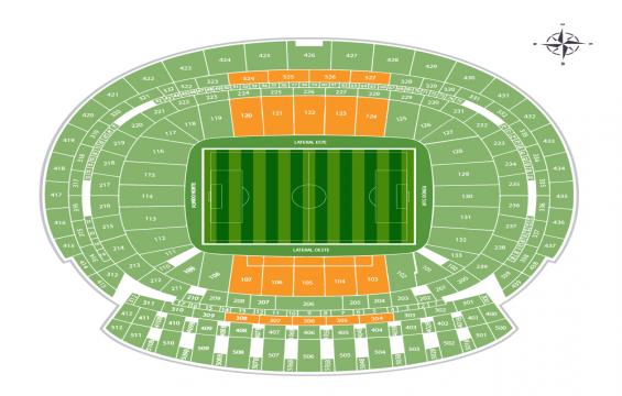 Estadio Wanda Metropolitano seating chart – Long Side Central Lower Tier