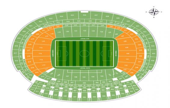 Estadio Wanda Metropolitano seating chart – Short Side Lower Tier