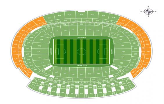 Estadio Wanda Metropolitano seating chart – Short Side Upper Tier