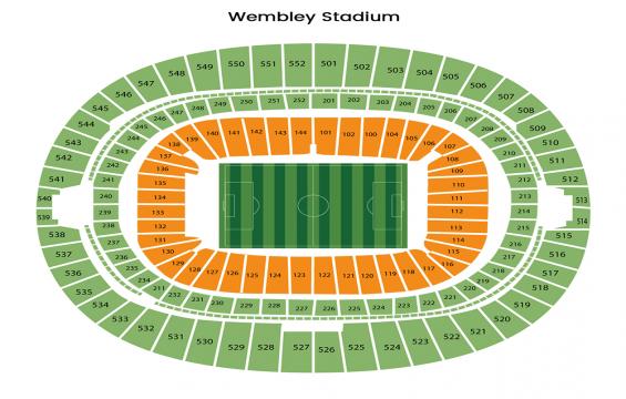 Wembley Stadium seating chart – Any Lower Tier