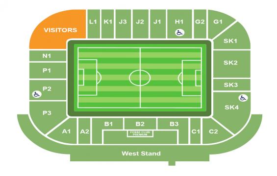 King Power Stadium seating chart – Away Fans Section