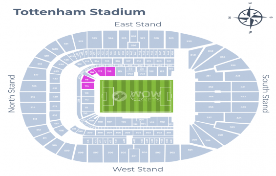 Tottenham Hotspur Stadium seating chart – Away Fans Section