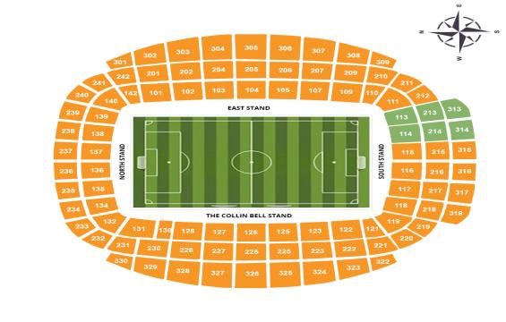Etihad Stadium seating chart – Single Ticket