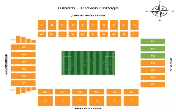 Craven Cottage seating chart – Best Available