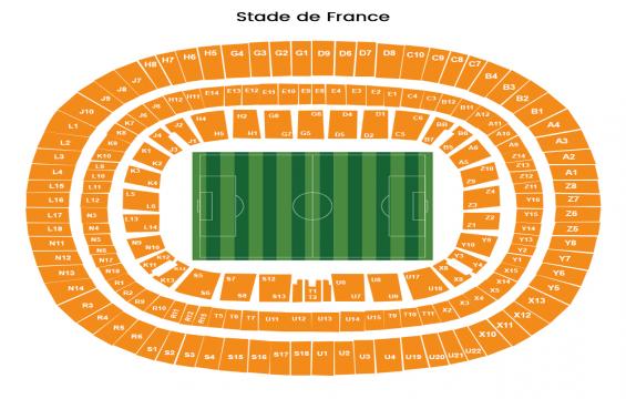 Stade de France seating chart – Category 4: A
