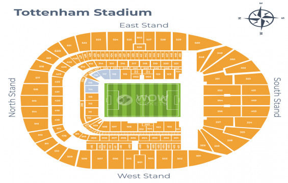 Tottenham Hotspur Stadium seating chart – Best Available