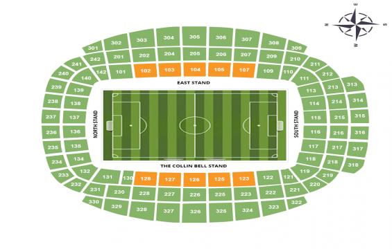 Etihad Stadium seating chart – Long Side Central Lower Tier