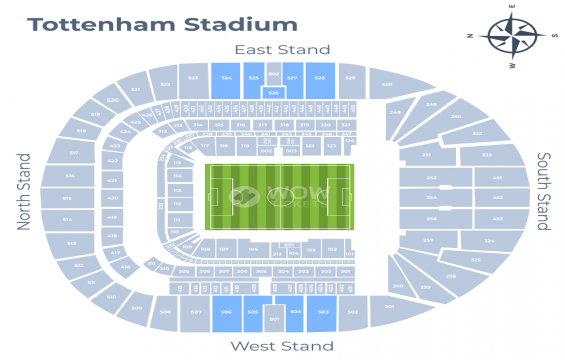 Tottenham Hotspur Stadium seating chart – Long Side Central Upper Tier