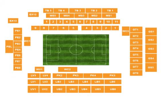 Goodison Park seating chart – Single Ticket