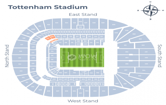 Tottenham Hotspur Stadium seating chart – The Travel Club - Middle Tier Corner